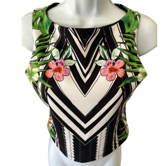 Bisou Bisou Michele Bohbot Floral Dress Tank Top, Women’s Small 
Hawaiian Style - Picture 3 of 5